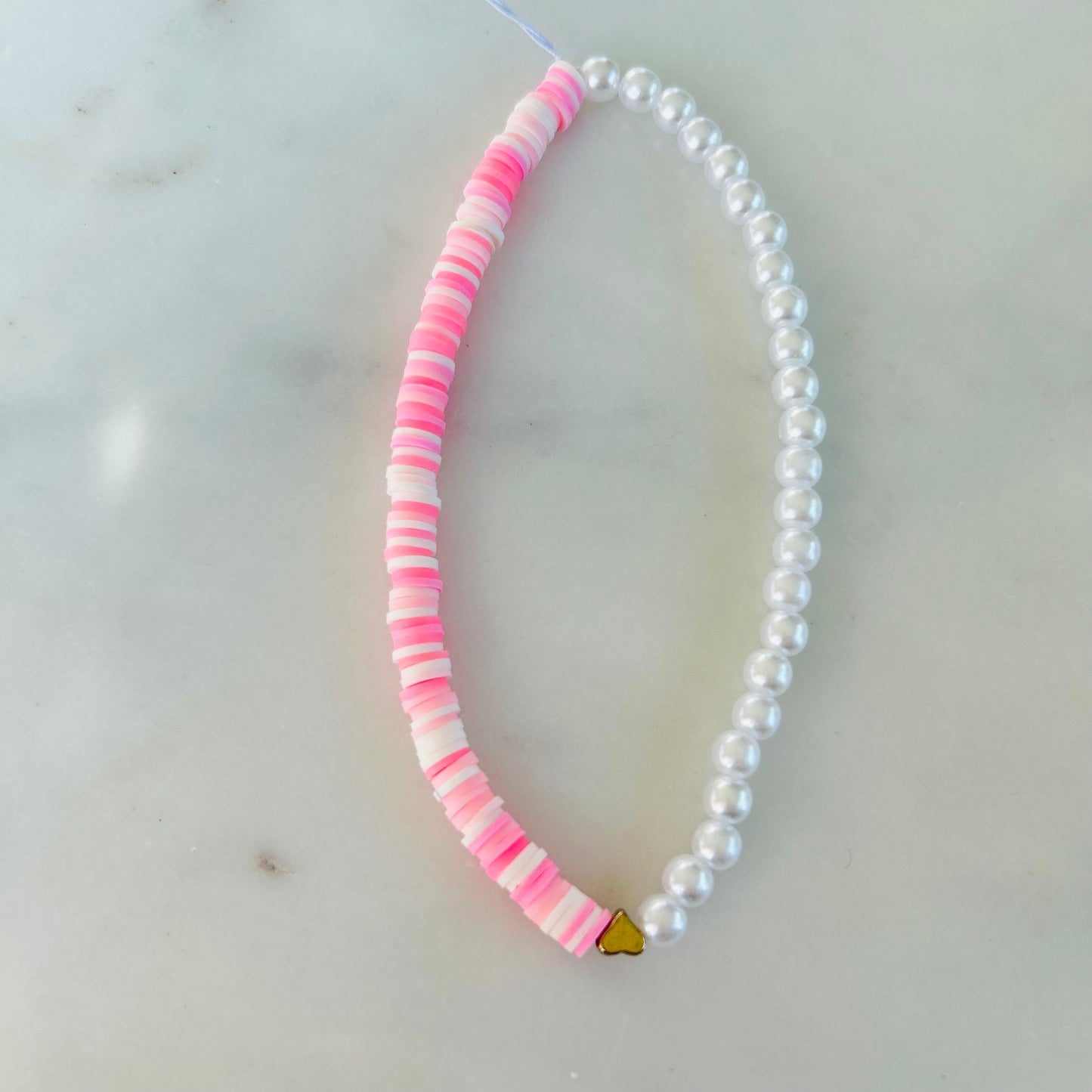 Pink and Pearl Phone Charm
