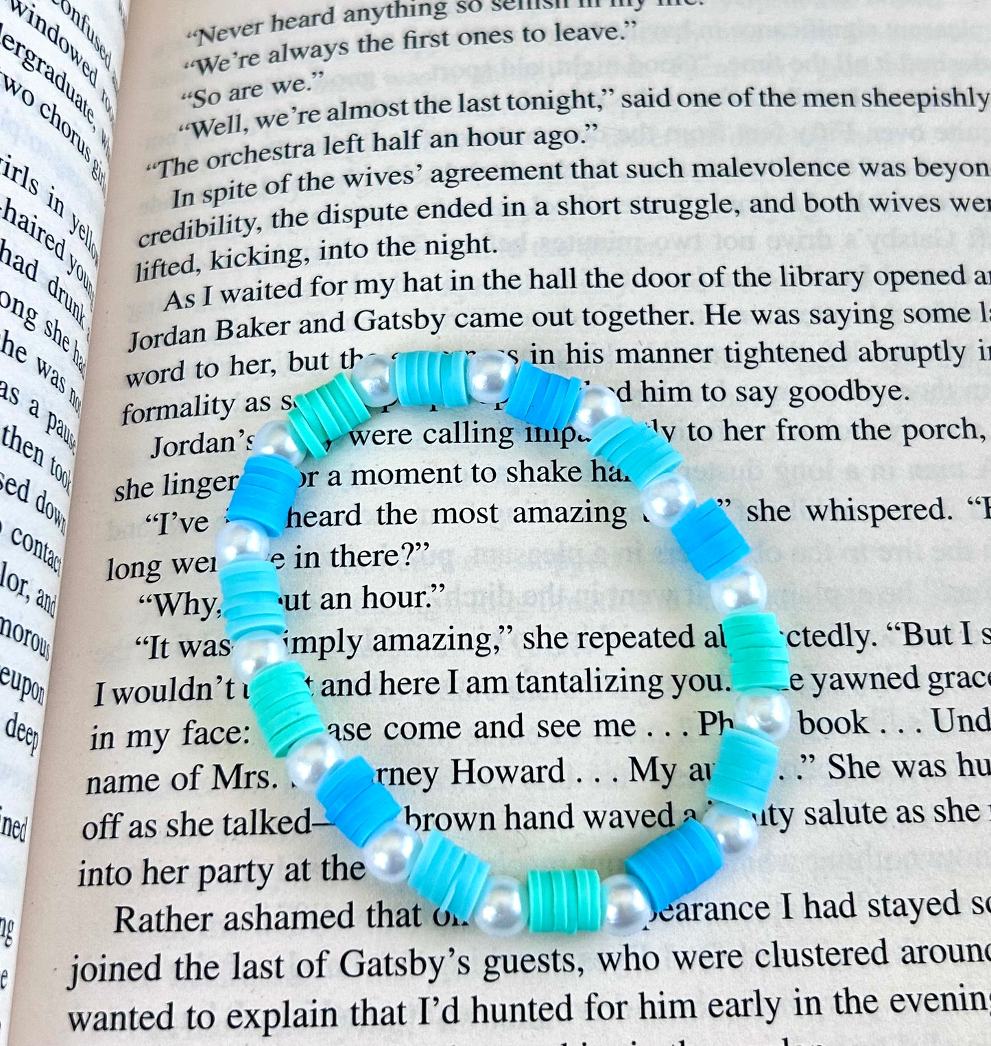 Blue Clay Bead Bracelet