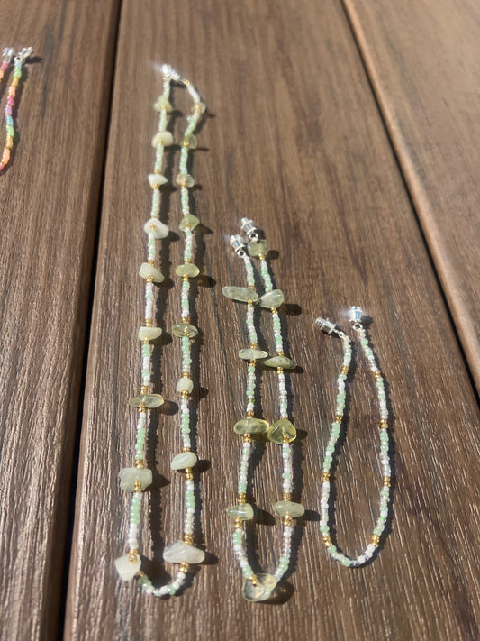 "Aurora" Necklace, Bracelet, and Anklet SET