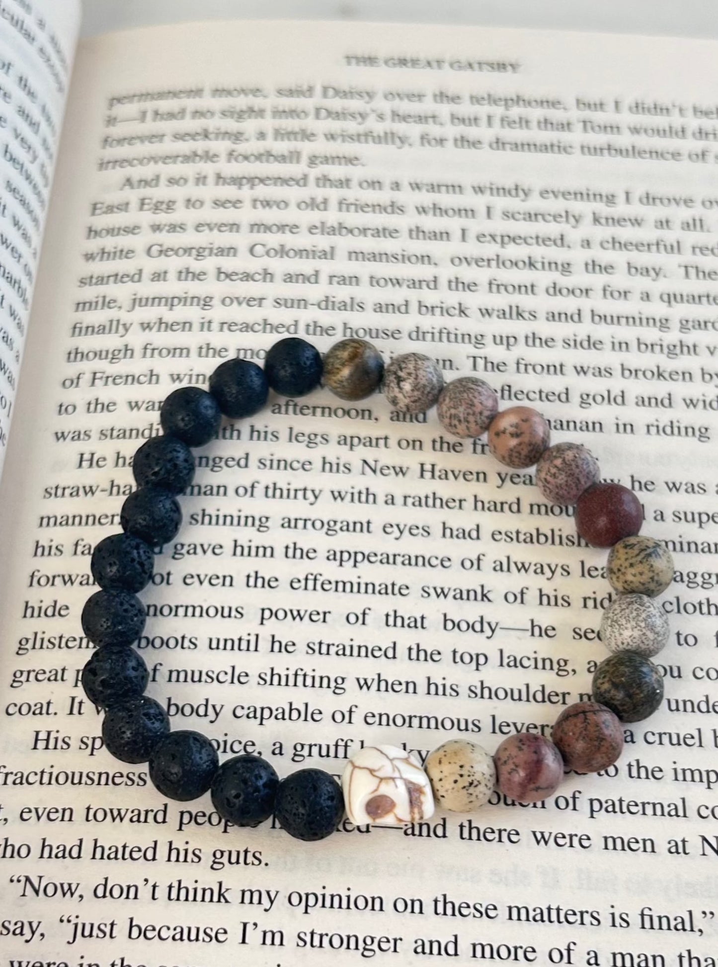 Jasper and Lava Bead Bracelet